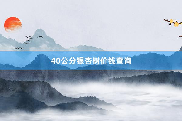 40公分银杏树价钱查询